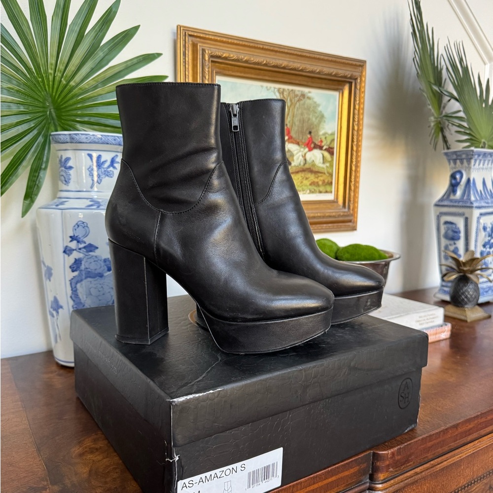 ASH Amazon Black Platform Ankle Boots